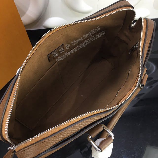 lv新款包包 路易威登Armand小號公事包 Taurillon皮革 lv手提肩背男士公事包  ydh3908